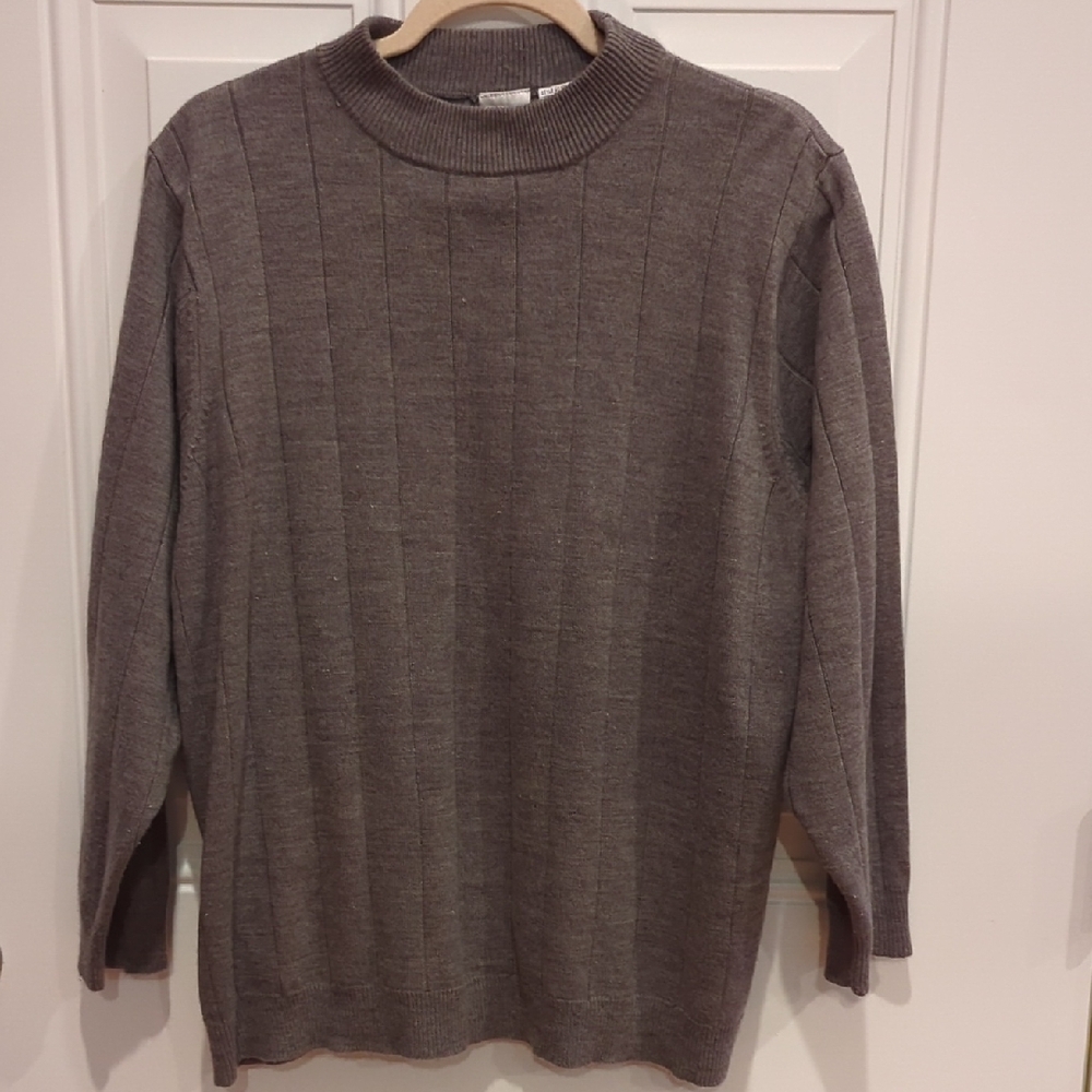 Roaman's Brown Cowl Neck Sweater